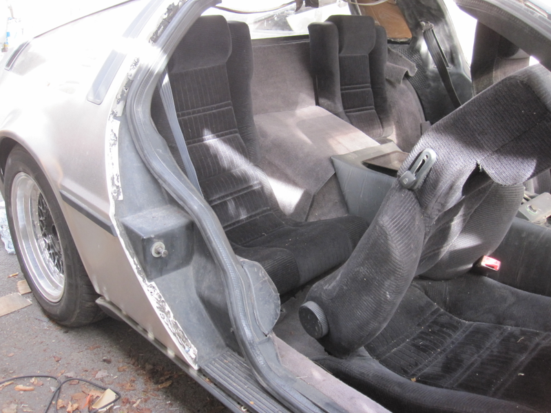The first seats that went in the car, installed.
